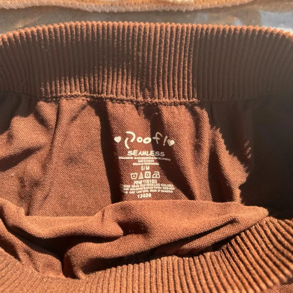 Striped Crop Top - Cream and Brown - Picture 5 of 5